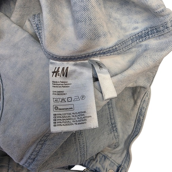 H&M Kids Denim Overall Dress Blue Acid Wash Adjustable Straps Size 12-13Y‎ - Picture 3 of 6